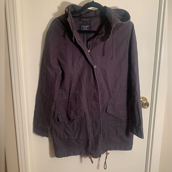 Abercrombie & Fitch EUG navy blue cargo utility jacket Size small - Picture 1 of 5